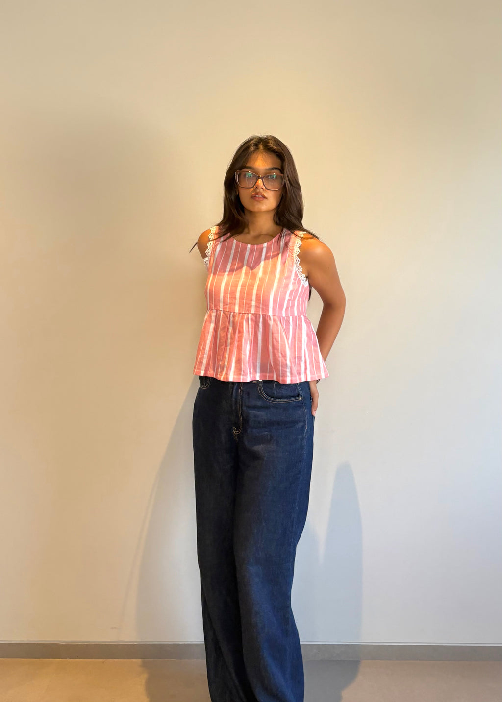 Pink Striped Top