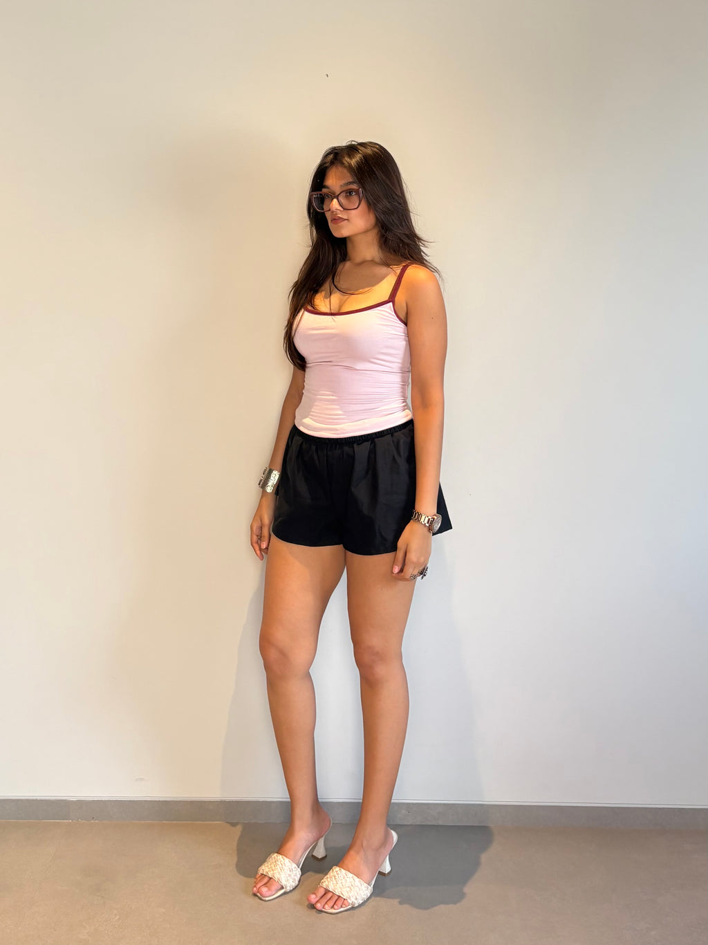 Black Linen Shorts