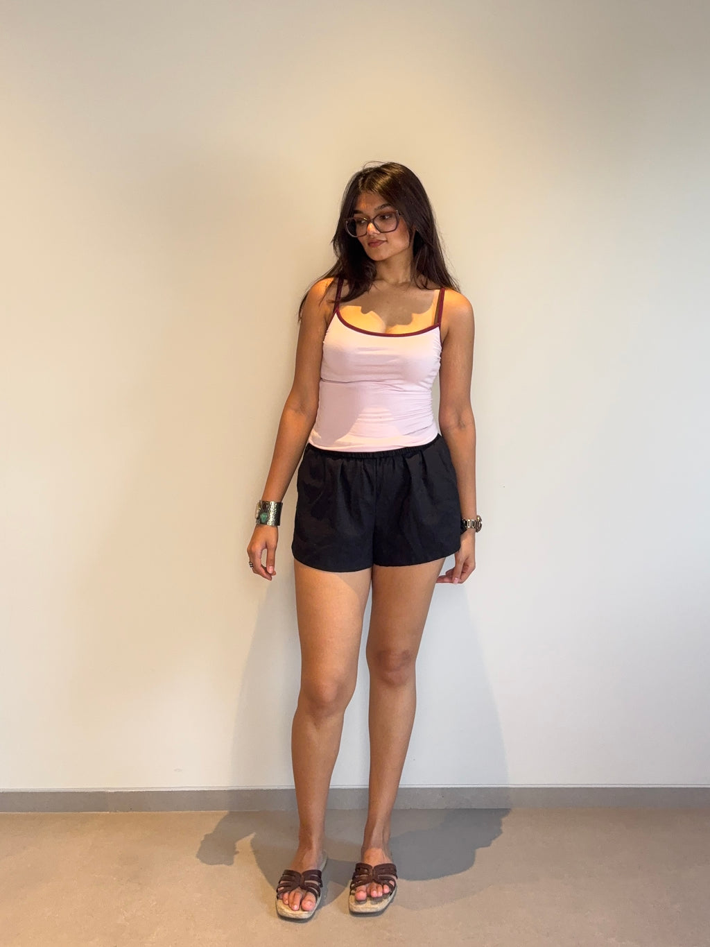 Black Linen Shorts