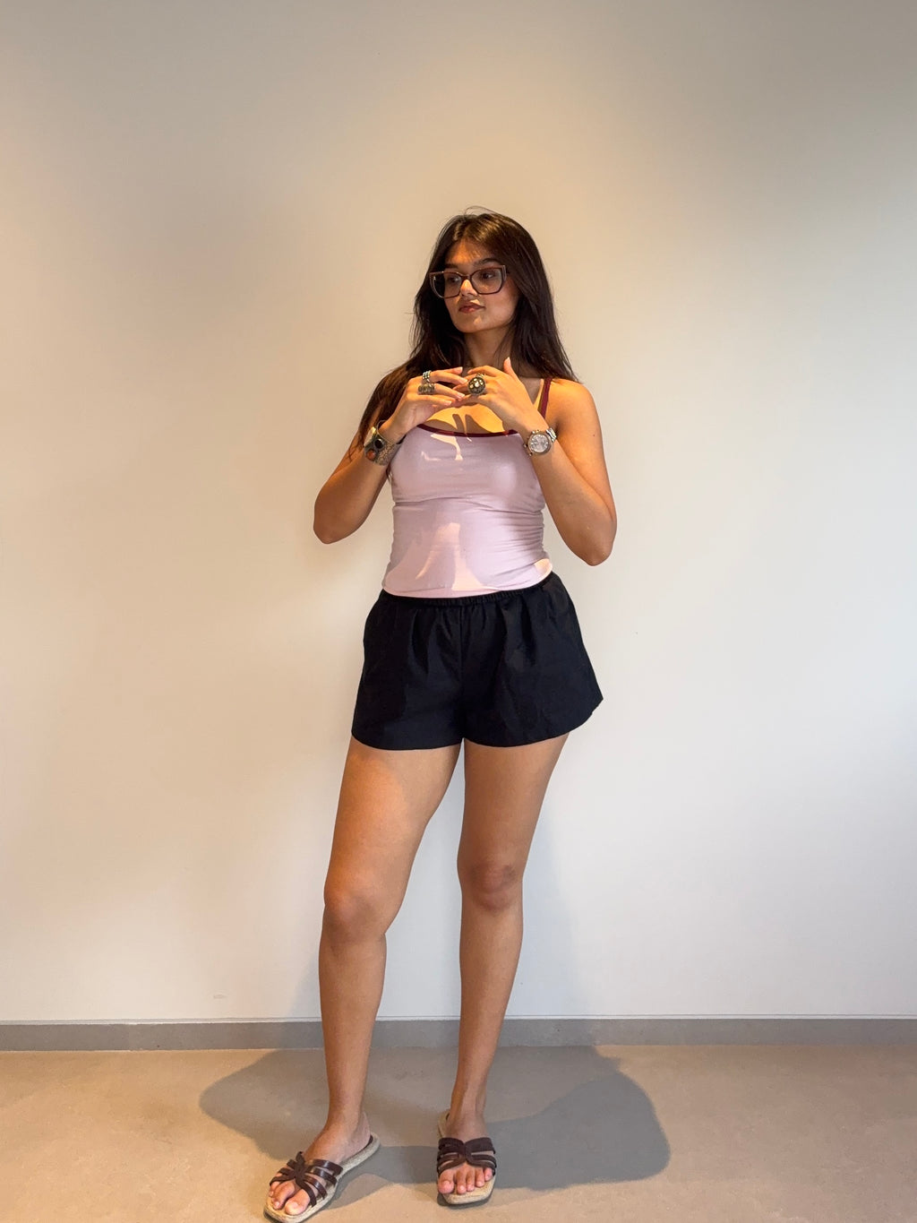 Black Linen Shorts