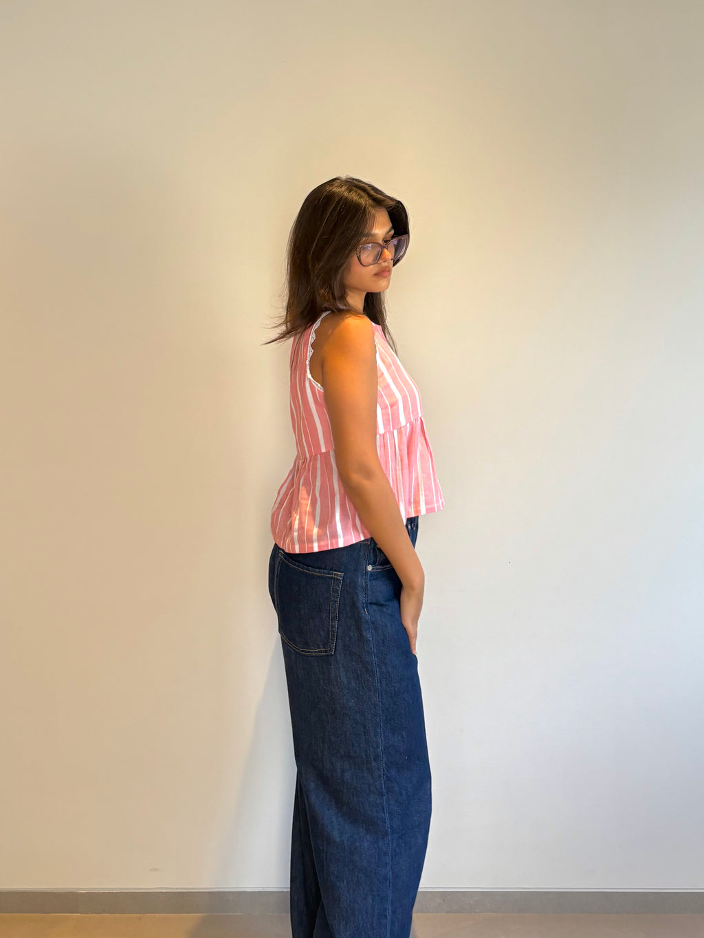 Pink Striped Top