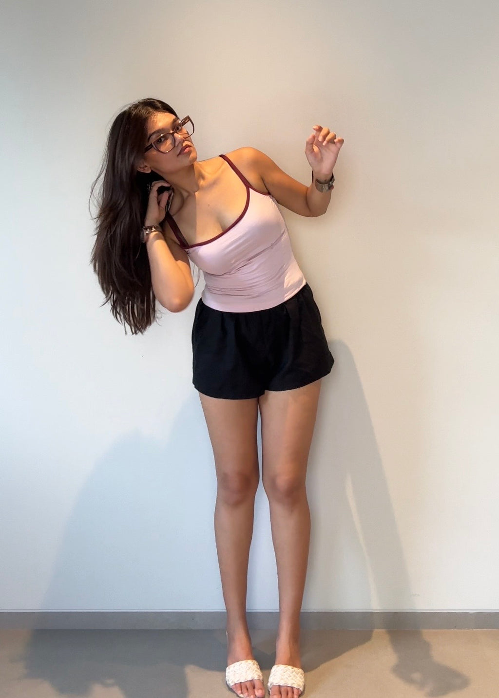 Black Linen Shorts