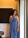 Megha - Blue Striped Dress
