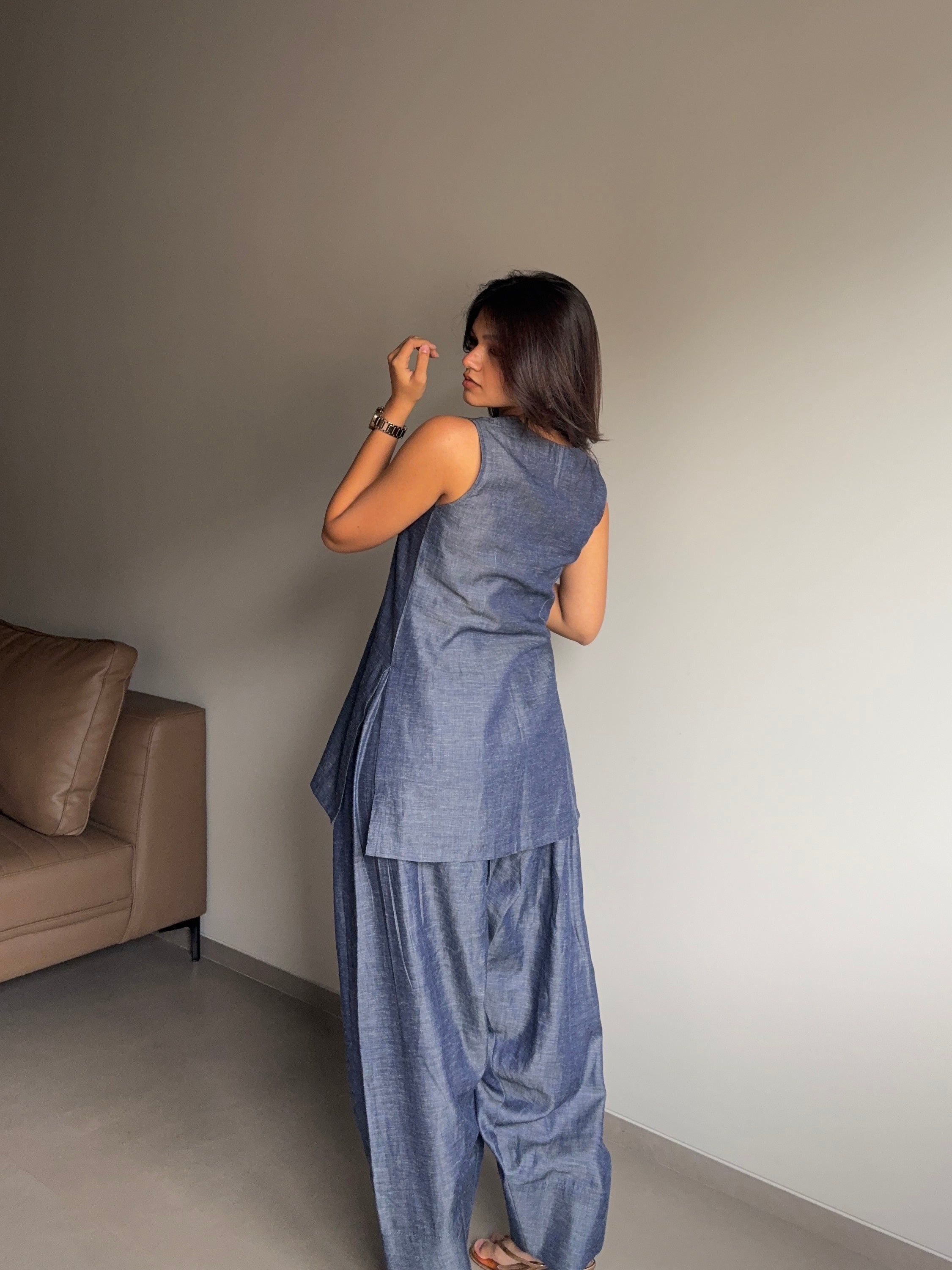 Neelima- Farshi Salwar Set with Gota Patti Detailing