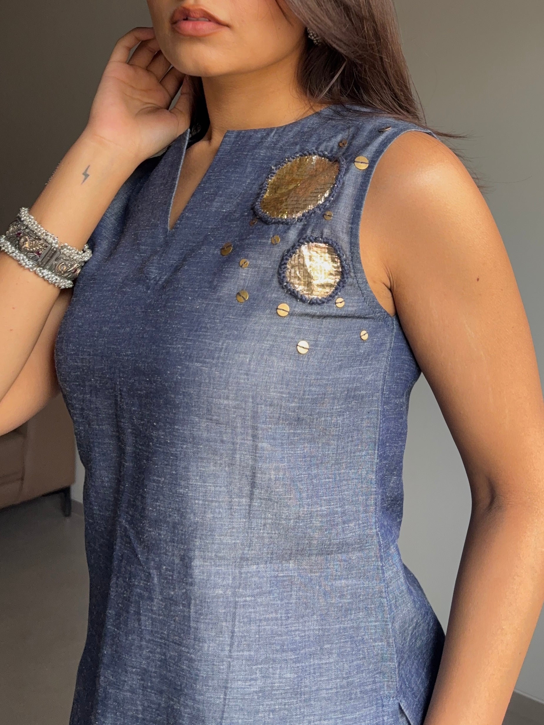 Neelima- Farshi Salwar Set with Gota Patti Detailing