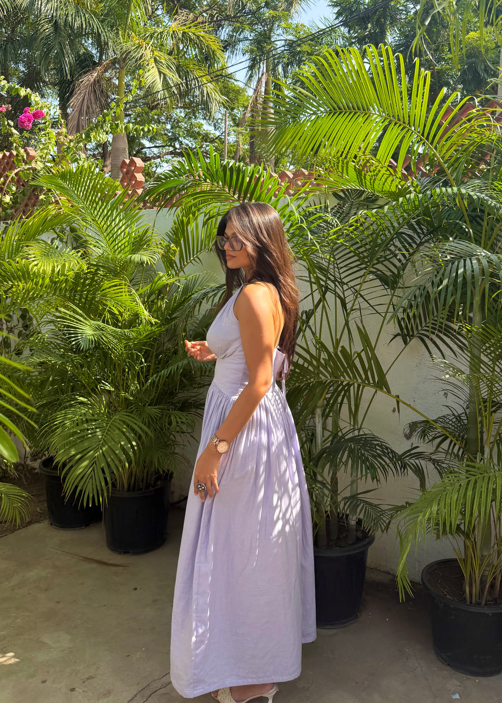 Halter Neck Structured Dress
