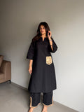 Kanak - Black Kurta Set with Gota Patti Detailing