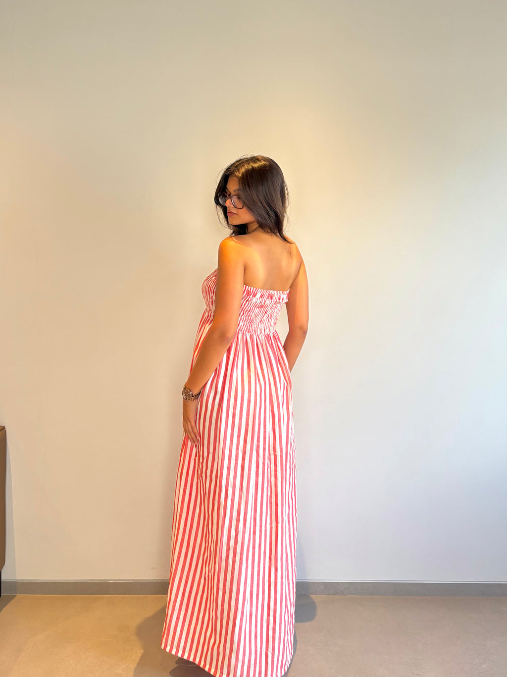 Striped Ruched Dress