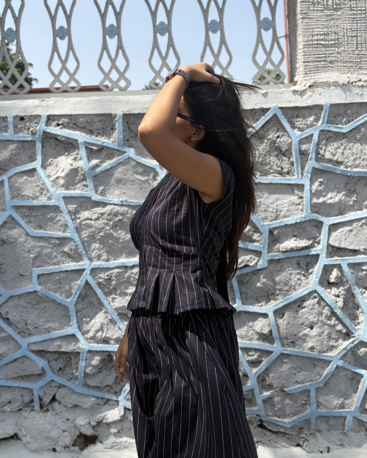 Structured Top with Tie Detailing