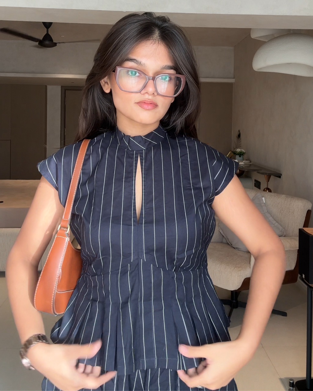 Structured Top with Tie Detailing