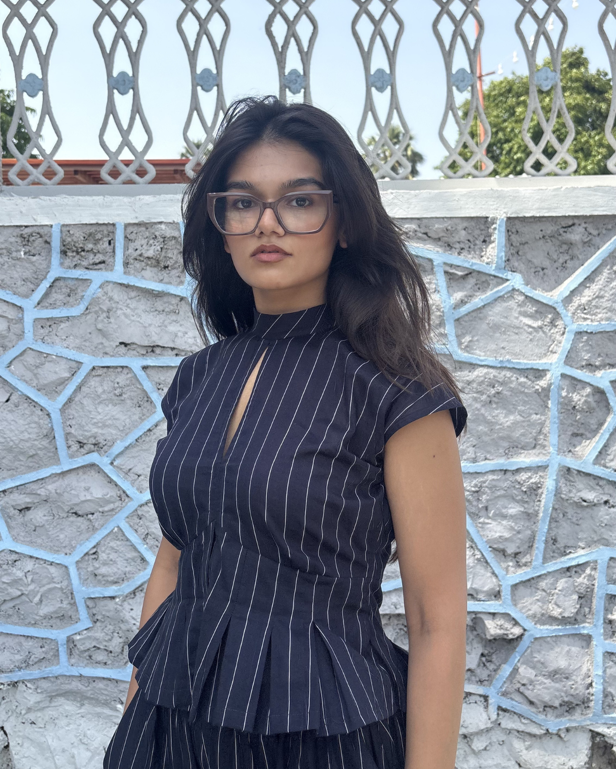 Structured Top with Tie Detailing